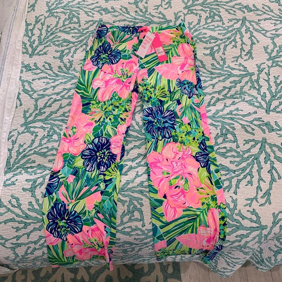 LILLY PULITZER 33 Georgia May Palazzo Pant MULTI ISLAND ESCAPE XS-XL  Excellent quality Authentic Merchandise best prices, best service  busqueencontreempresas.com.br